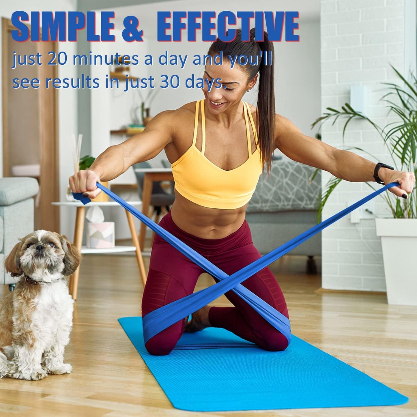 Elastic Fitness Bands, 3 Pieces Resistance Bands with 3 Levels, for Men, Women, Exercises for Muscular, Buttocks, Legs, Femur and Yoga at Home and Gym