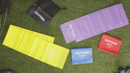 Elastic Fitness Bands, 3 Pieces Resistance Bands with 3 Levels, for Men, Women, Exercises for Muscular, Buttocks, Legs, Femur and Yoga at Home and Gym